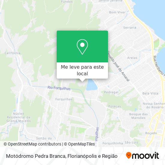 Motódromo Pedra Branca mapa
