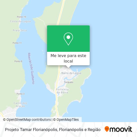 Projeto Tamar Florianópolis mapa