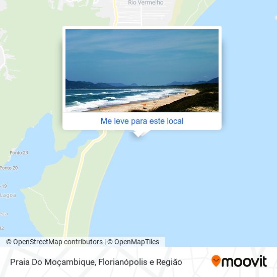 Praia Do Moçambique mapa