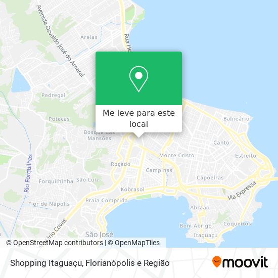 Shopping Itaguaçu mapa