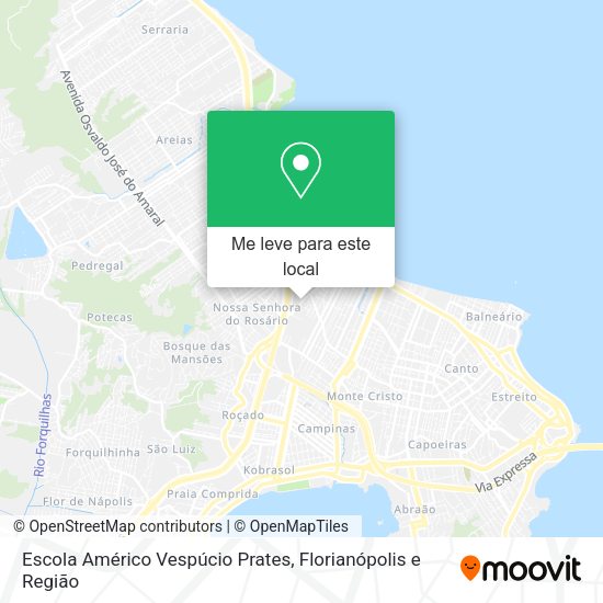 Escola Américo Vespúcio Prates mapa