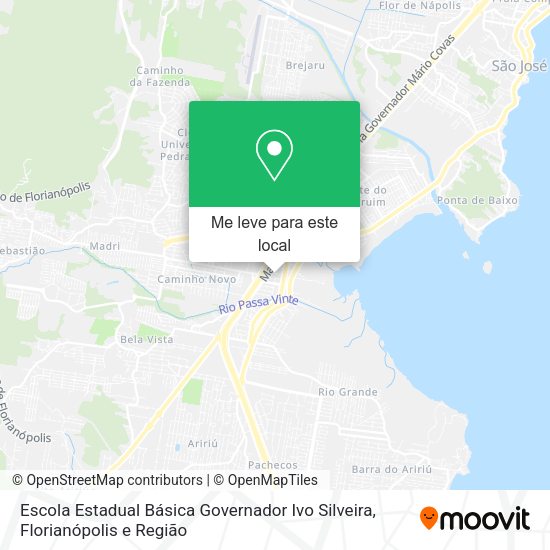 Escola Estadual Básica Governador Ivo Silveira mapa