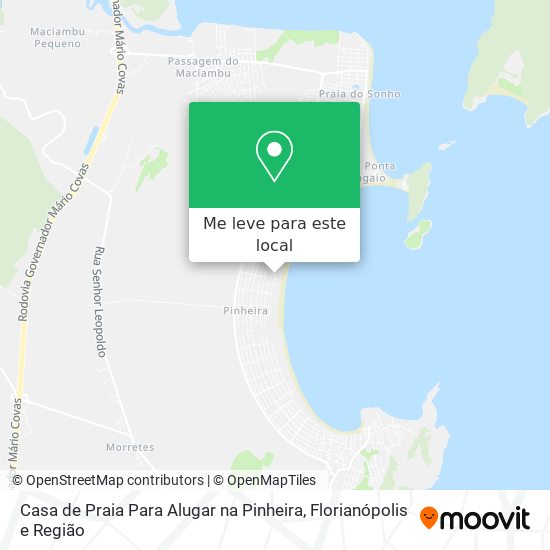 Casa de Praia Para Alugar na Pinheira mapa