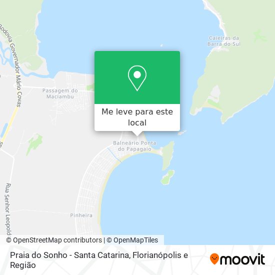 Praia do Sonho - Santa Catarina mapa