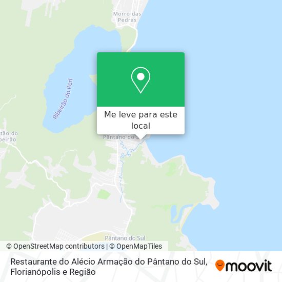Restaurante do Alécio Armação do Pântano do Sul mapa