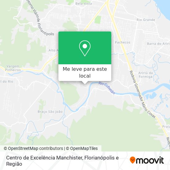 Centro de Excelência Manchister mapa