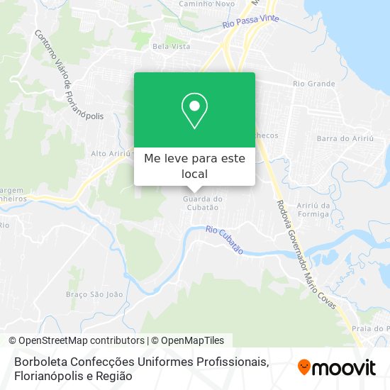 Borboleta Confecções Uniformes Profissionais mapa