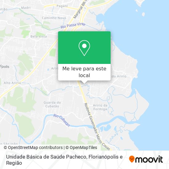 Unidade Básica de Saúde Pacheco mapa