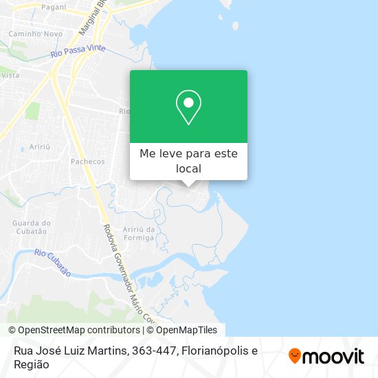 Rua José Luiz Martins, 363-447 mapa