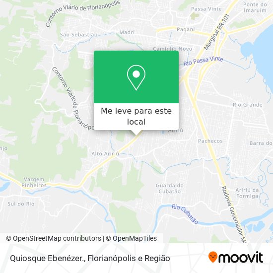 Quiosque Ebenézer. mapa