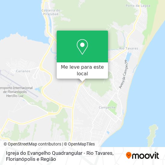 Igreja do Evangelho Quadrangular - Rio Tavares mapa