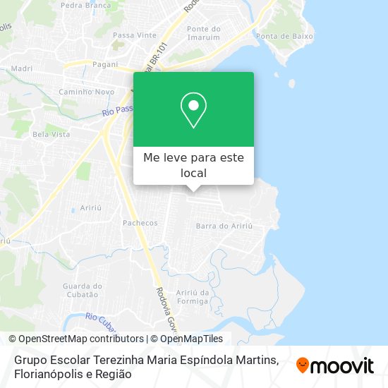 Grupo Escolar Terezinha Maria Espíndola Martins mapa