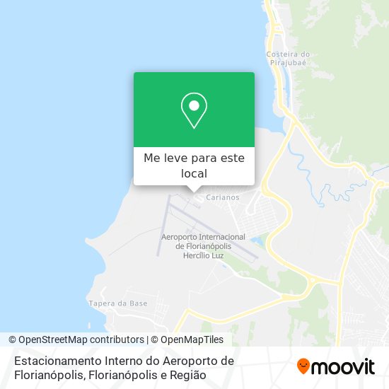 Estacionamento Interno do Aeroporto de Florianópolis mapa