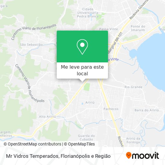 Mr Vidros Temperados mapa