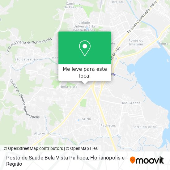 Posto de Saude Bela Vista Palhoca mapa