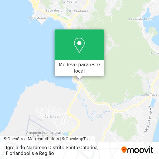 Igreja do Nazareno Distrito Santa Catarina mapa