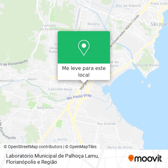 Laboratório Municipal de Palhoça Lamu mapa