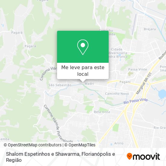 Shalom Espetinhos e Shawarma mapa