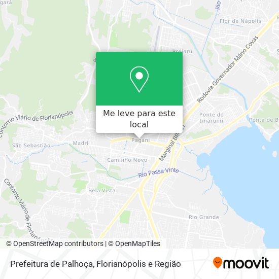 Prefeitura de Palhoça mapa