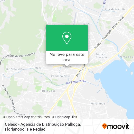 Celesc - Agência de Distribuição Palhoça mapa