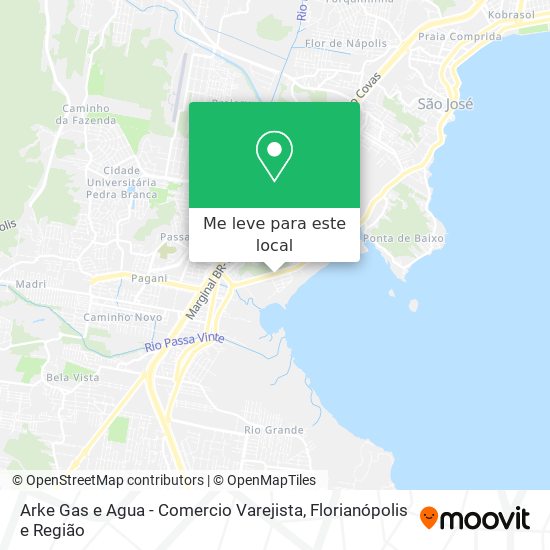 Arke Gas e Agua - Comercio Varejista mapa
