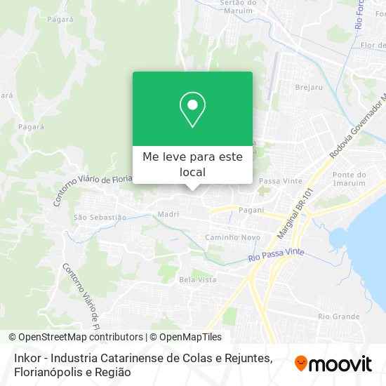 Inkor - Industria Catarinense de Colas e Rejuntes mapa