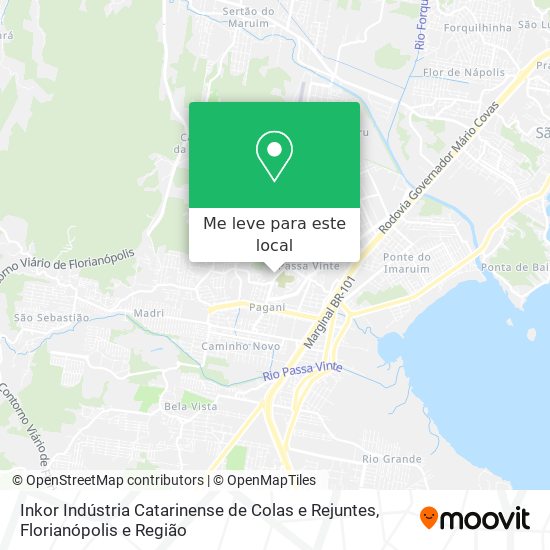 Inkor Indústria Catarinense de Colas e Rejuntes mapa