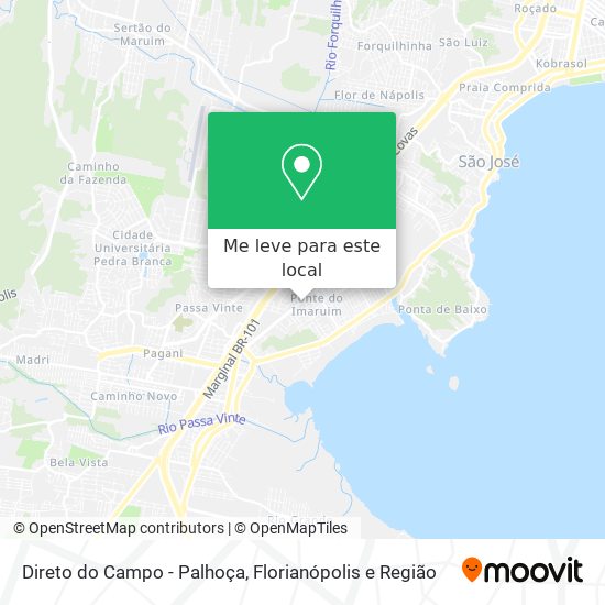Direto do Campo - Palhoça mapa