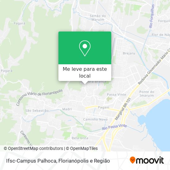 Ifsc-Campus Palhoca mapa