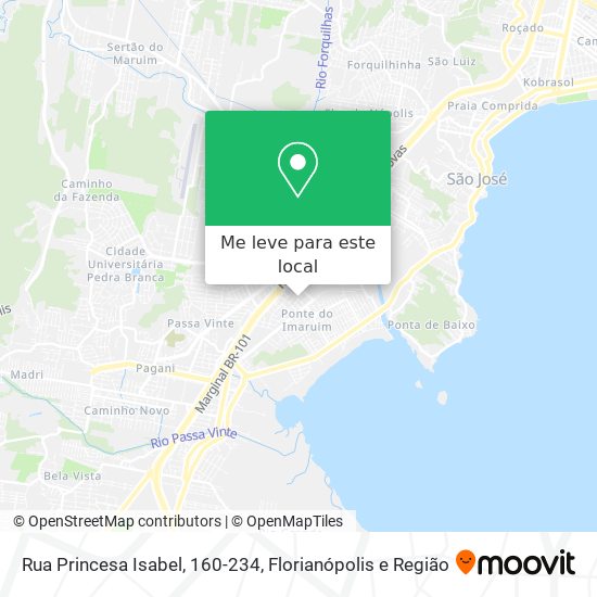 Rua Princesa Isabel, 160-234 mapa