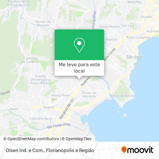 Olsen Ind. e Com. mapa
