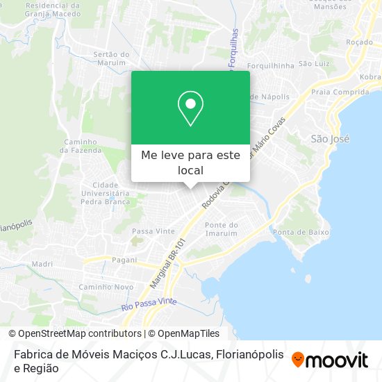 Fabrica de Móveis Maciços C.J.Lucas mapa
