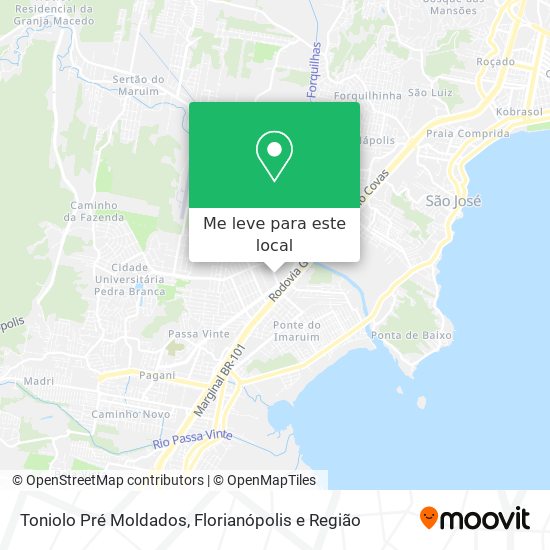 Toniolo Pré Moldados mapa