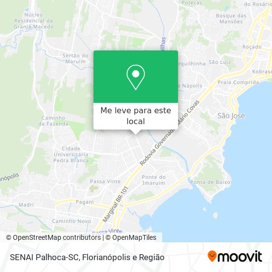 SENAI Palhoca-SC mapa