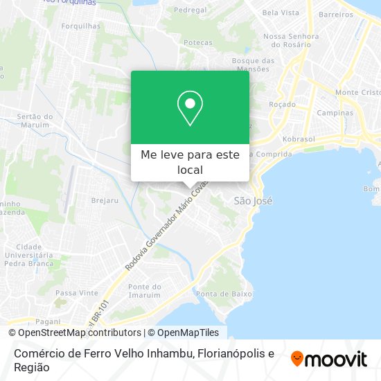 Comércio de Ferro Velho Inhambu mapa