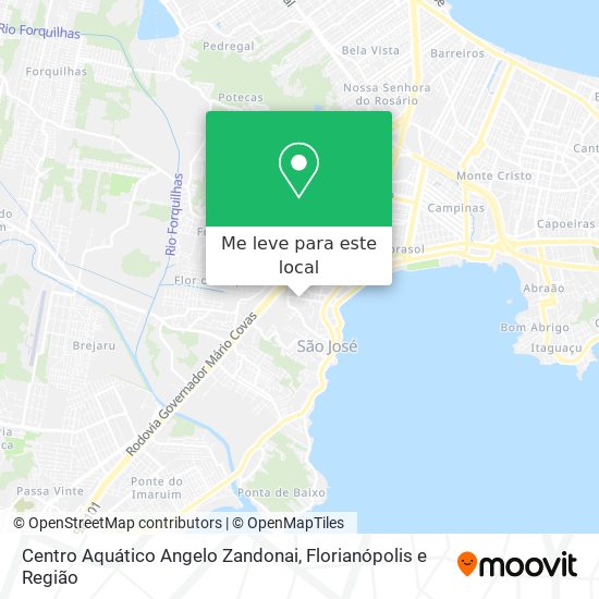 Centro Aquático Angelo Zandonai mapa