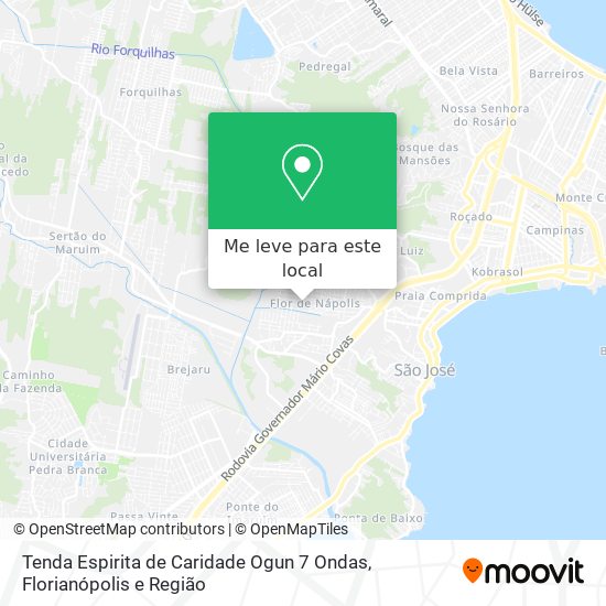 Tenda Espirita de Caridade Ogun 7 Ondas mapa