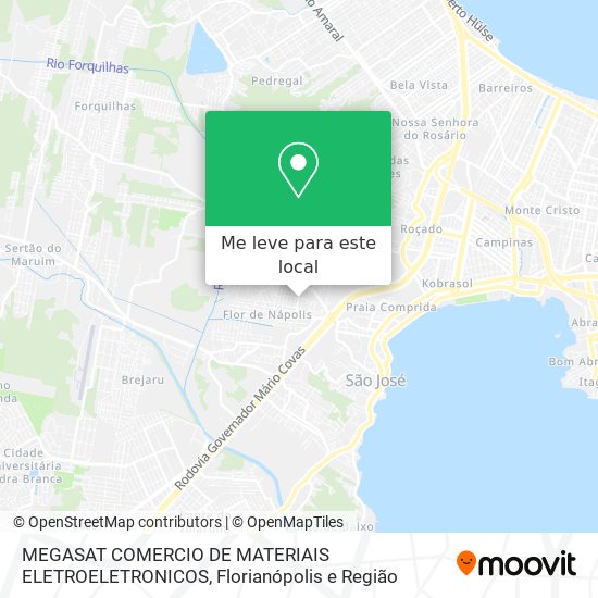 MEGASAT COMERCIO DE MATERIAIS ELETROELETRONICOS mapa