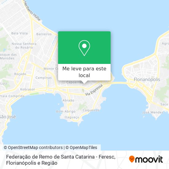 Federação de Remo de Santa Catarina - Feresc mapa