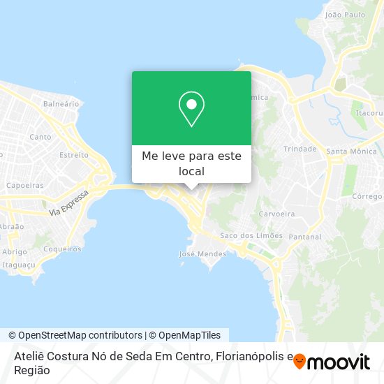 Ateliê Costura Nó de Seda Em Centro mapa