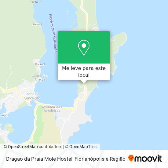 Dragao da Praia Mole Hostel mapa