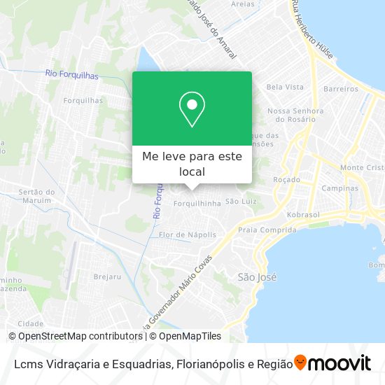 Lcms Vidraçaria e Esquadrias mapa