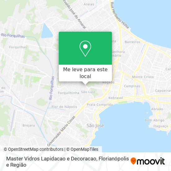 Master Vidros Lapidacao e Decoracao mapa