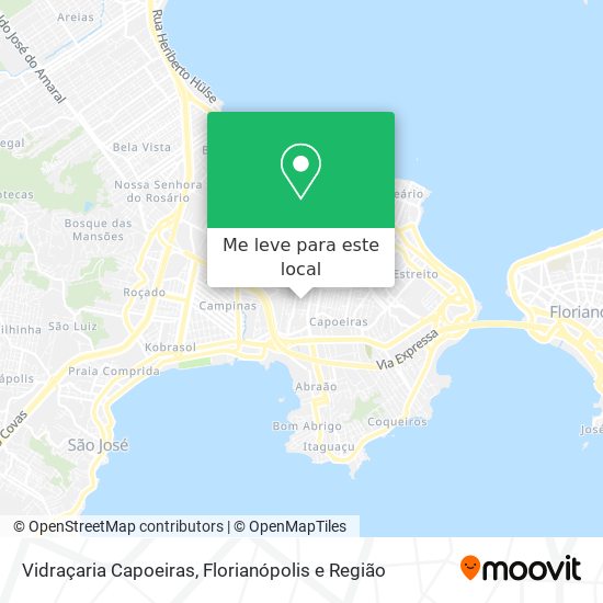 Vidraçaria Capoeiras mapa