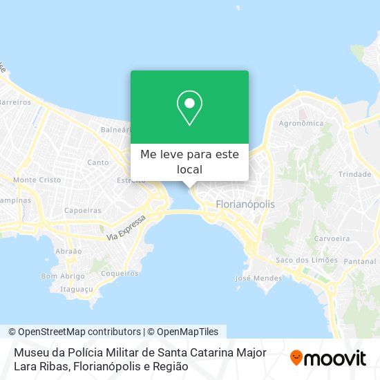 Museu da Polícia Militar de Santa Catarina Major Lara Ribas mapa