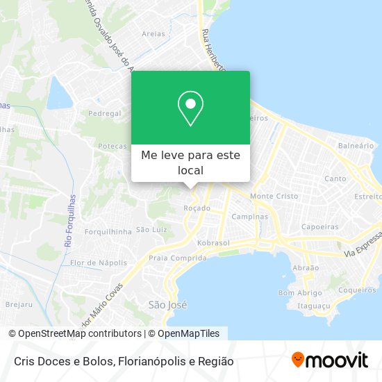 Cris Doces e Bolos mapa