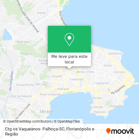 Ctg os Vaqueanos- Palhoça-SC mapa