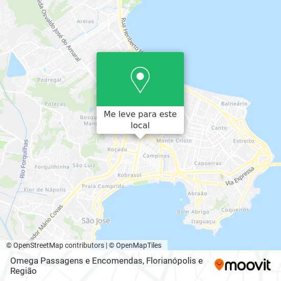 Omega Passagens e Encomendas mapa