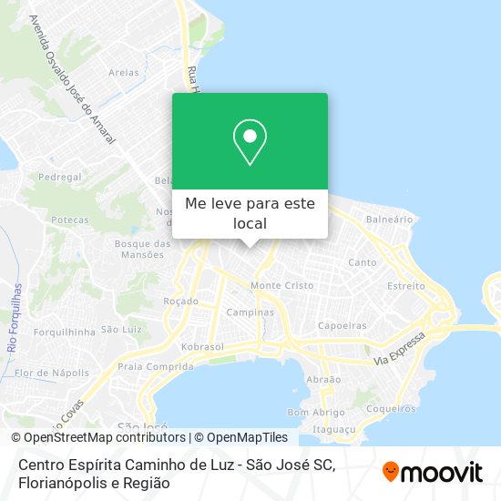 Centro Espírita Caminho de Luz - São José SC mapa