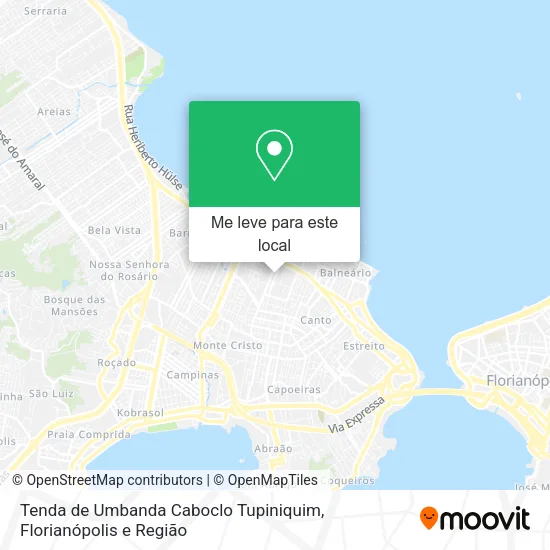 Tenda de Umbanda Caboclo Tupiniquim mapa